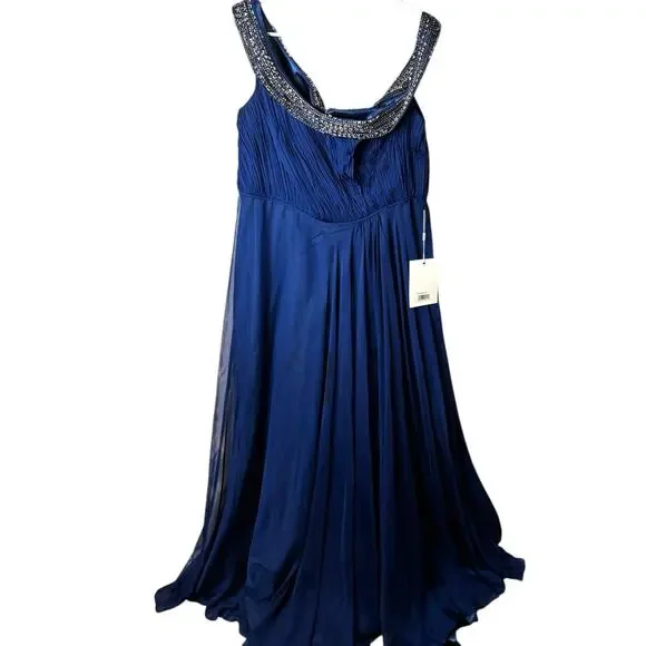 mac duggal royal blue dress Ieena Duggal 55682 main image 0